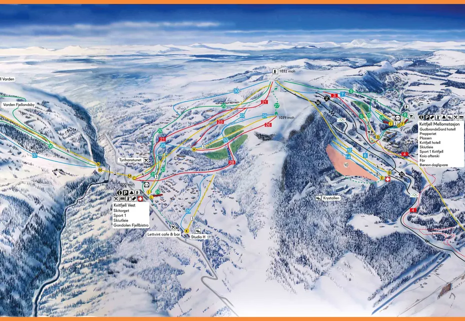 Kvitfjell Ski Map
