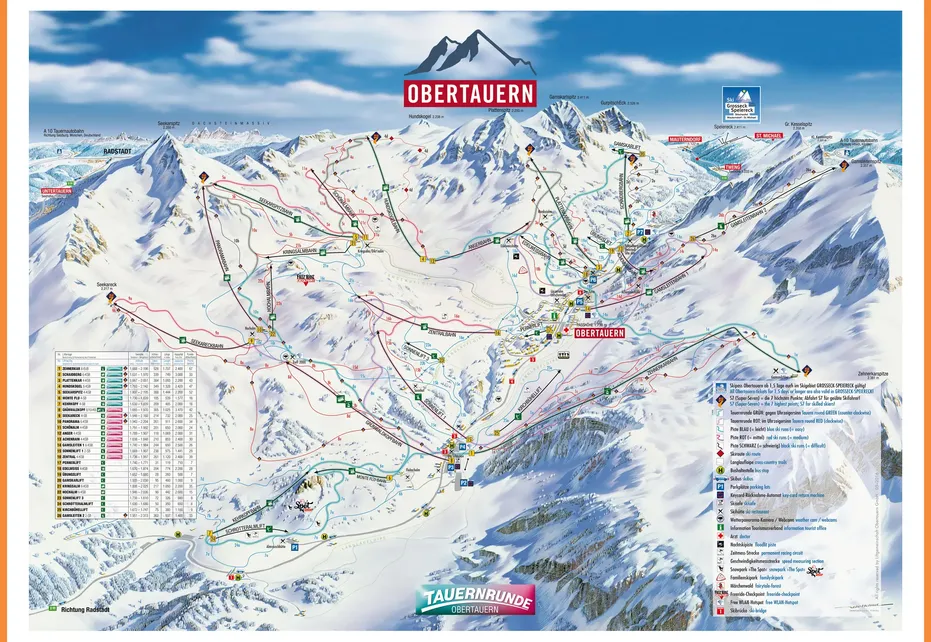 Obertauern Ski Map