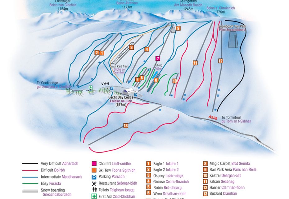 Lecht 2090 Ski Map
