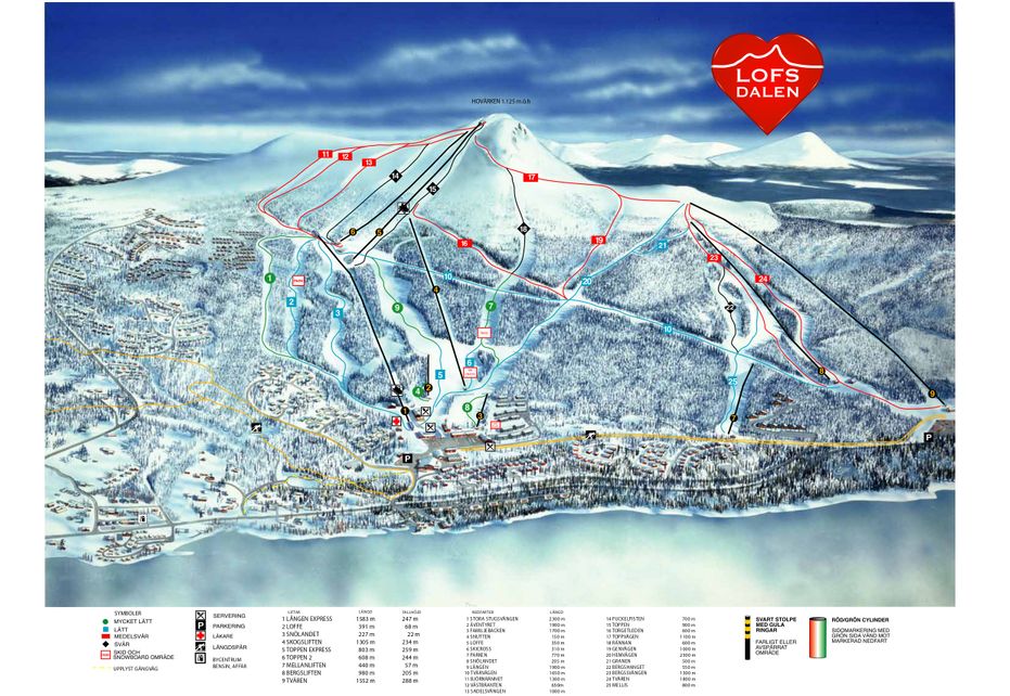 Lofsdalen Piste Map | Ski Maps & Resort Info | PistePro