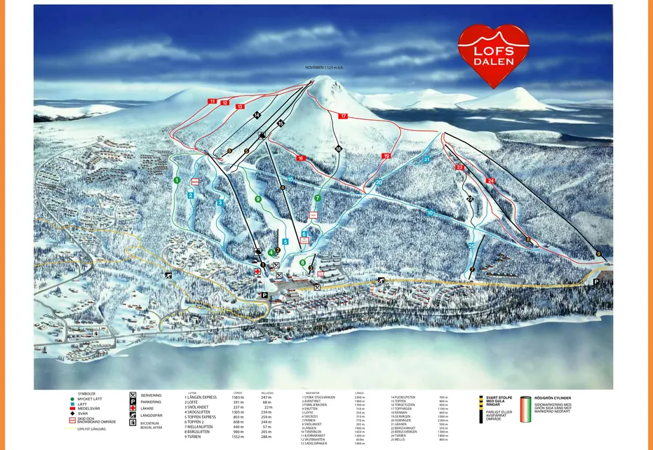 Lofsdalen Ski Map