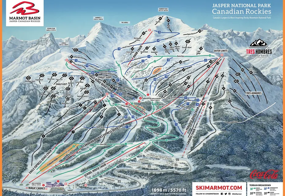 Marmot Basin Ski  Map