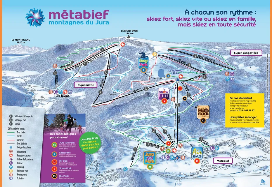 Métabief Ski map
