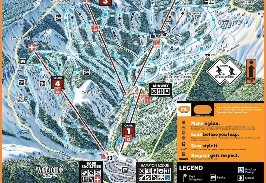 Mission Ridge Ski  Map