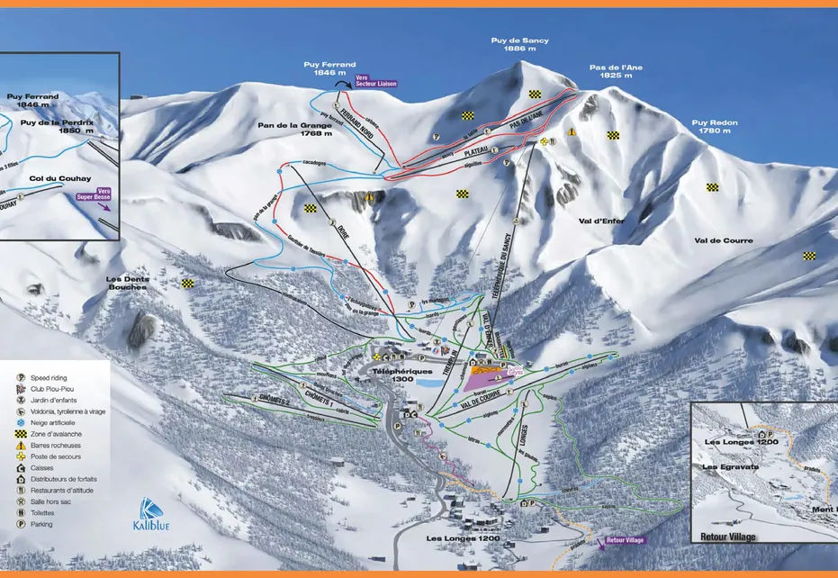 Le Mont Dore Ski Map