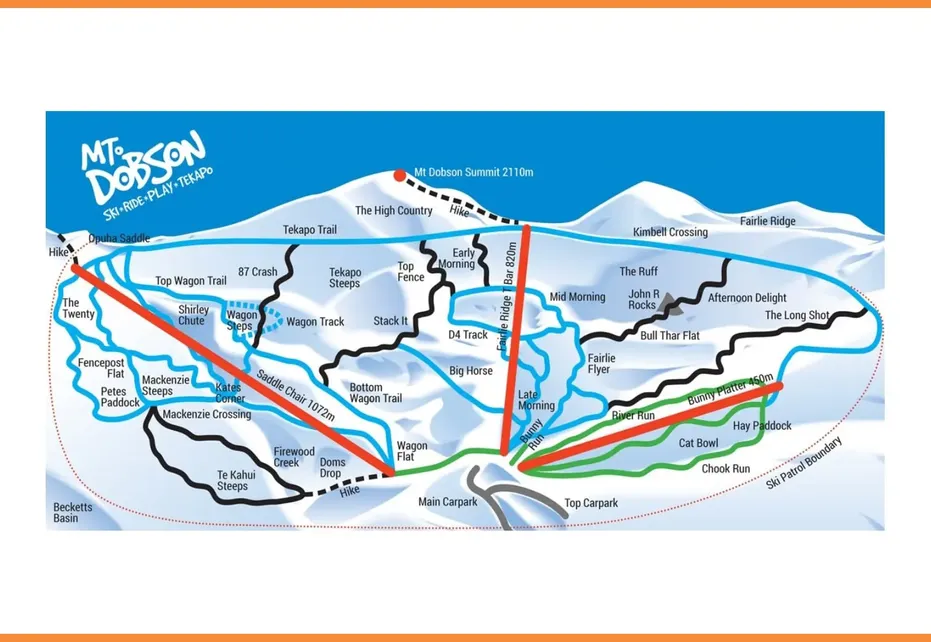 Mt Dobson ski map