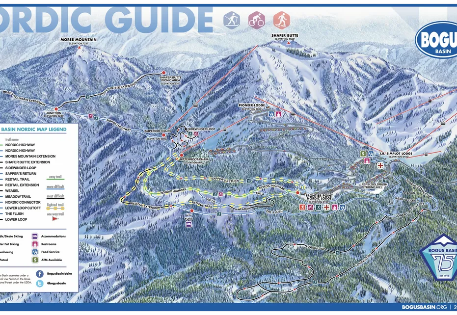 Bogus Basin Nordic Ski  Map