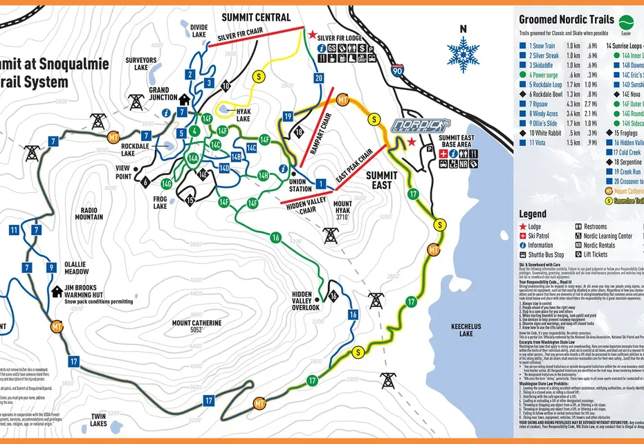 Summit Nordic Ski  Map