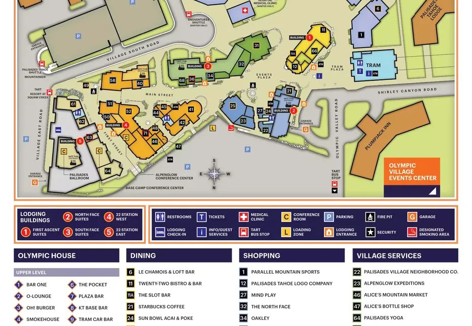 Palisades Village Map