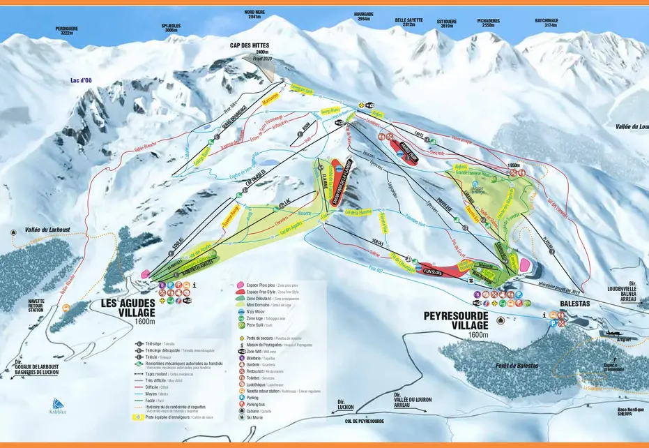 Peyragudes Ski Map