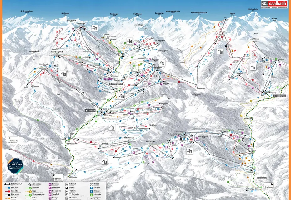 Hinterglemm Ski Circus Ski Plan
