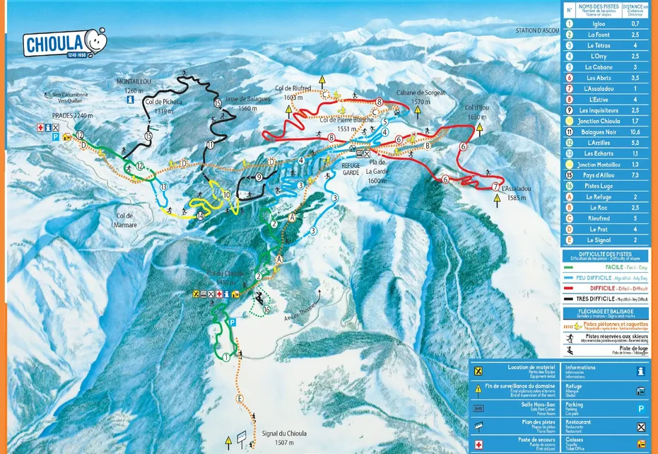 Le Chioula Nordic Ski Plan