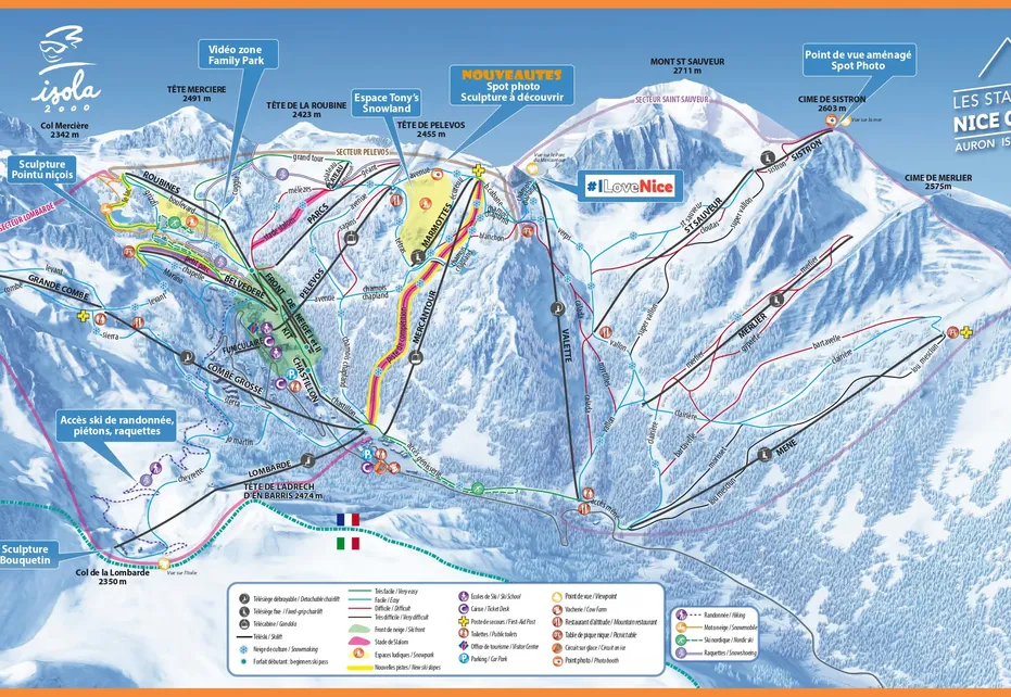 Isola 2000 Ski Map