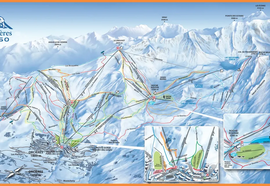 Orcières Merlette Ski Map