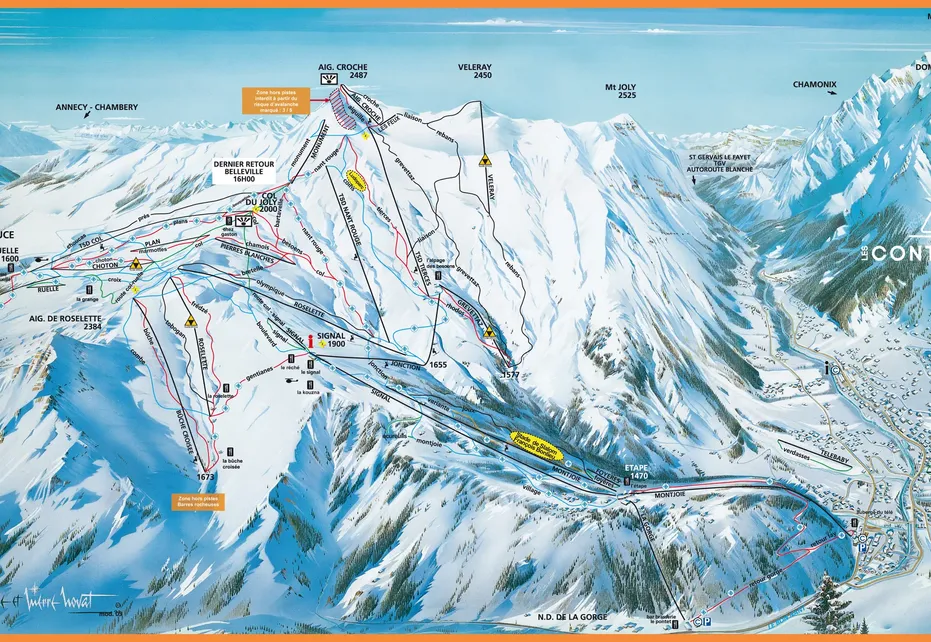 Les Contamines Ski Map