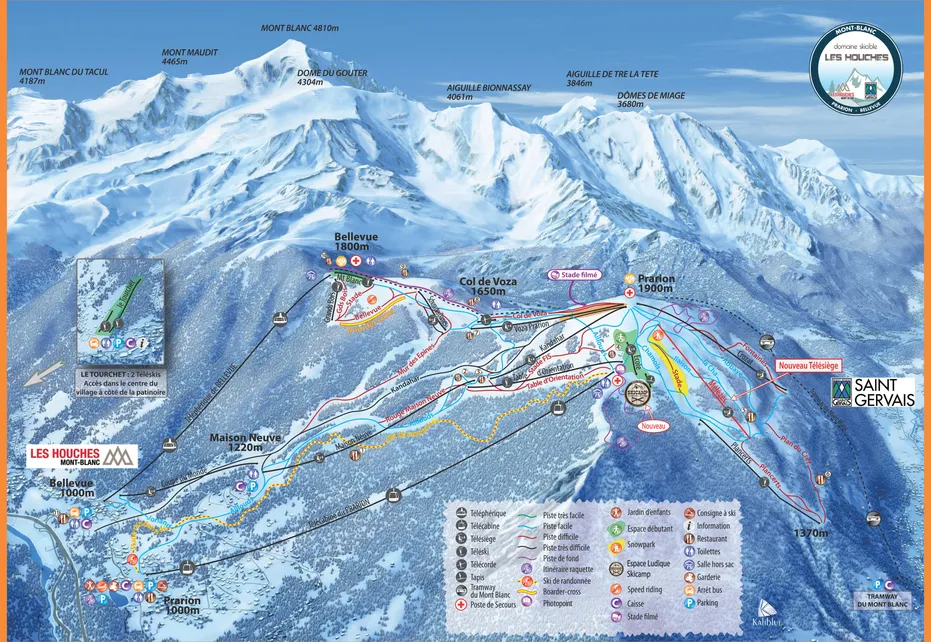 Les Houches Ski Map