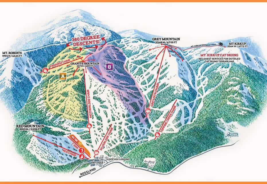 Red Mountain Ski Map Overview