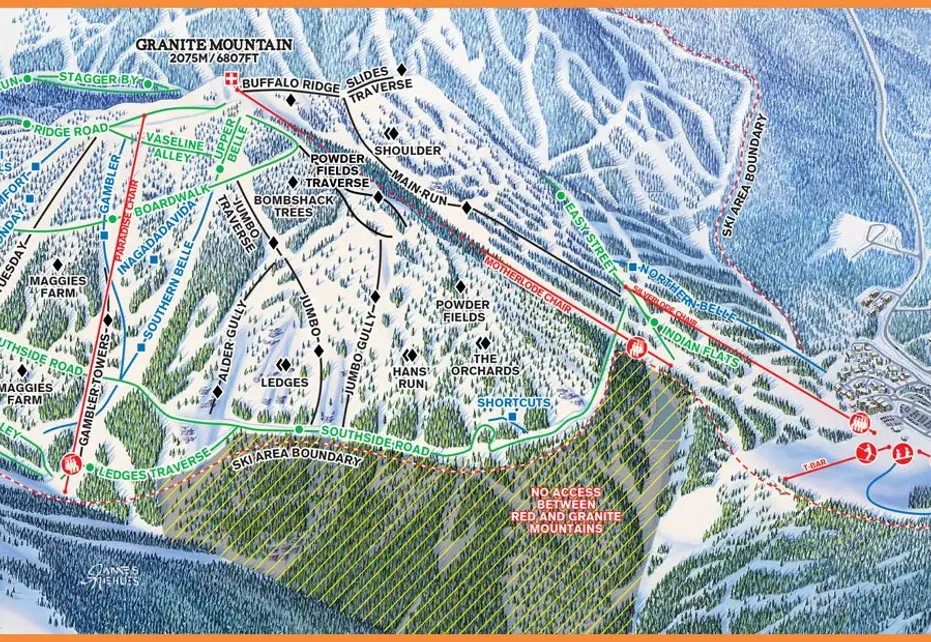 Red Mountain Ski Map Paradise