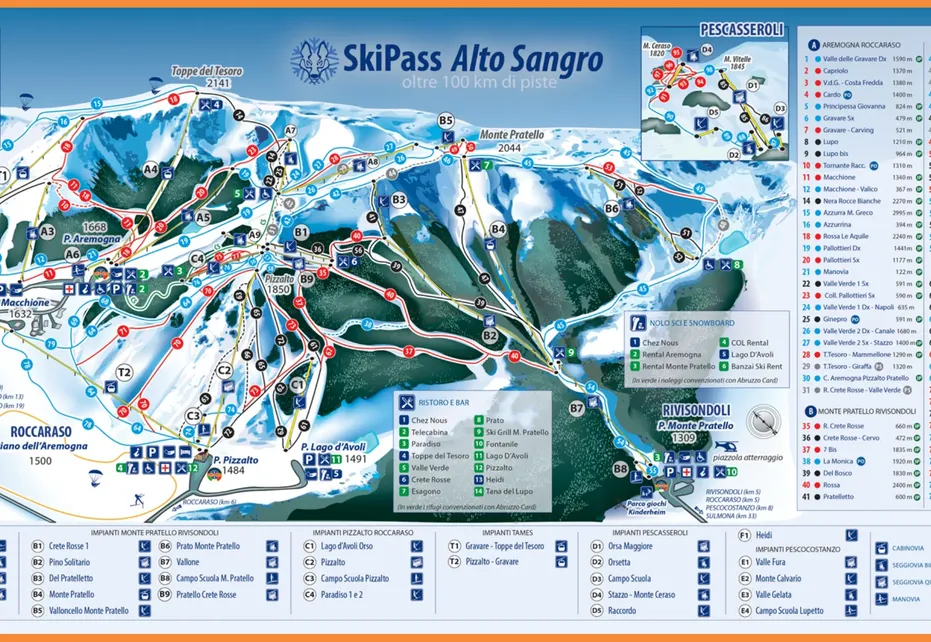 Roccaraso Ski Map