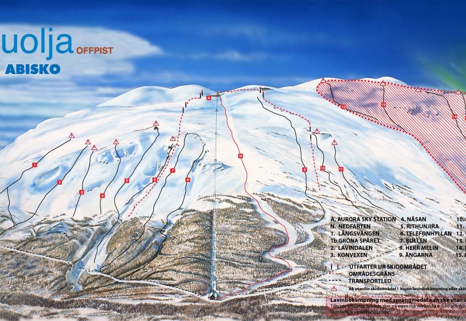 Abisko Nuolja Piste Map Ski Maps Resort Info Pistepro