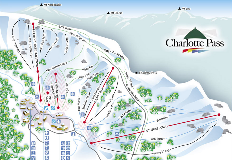 Charlotte Pass Ski Map