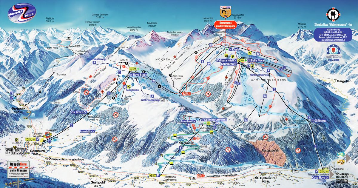 St Gallenkirch Piste Map | Ski Maps & Resort Info | PistePro