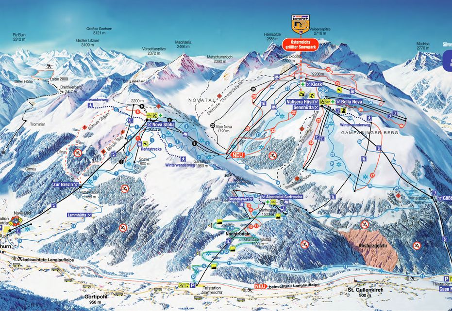 Gaschurn Piste Map Ski Maps Resort Info Pistepro