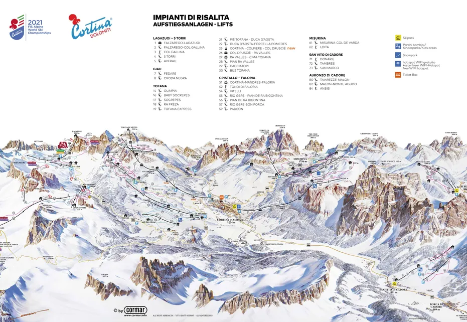 Cortina Ski Map