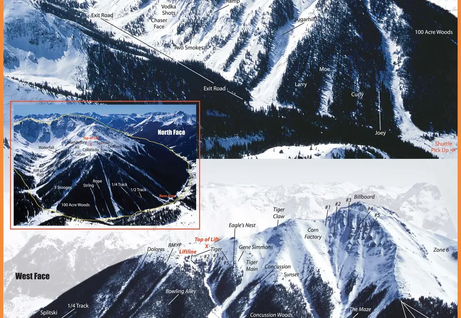 Silverton Mountain Piste Map