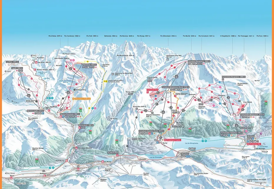 Surlej Ski Map