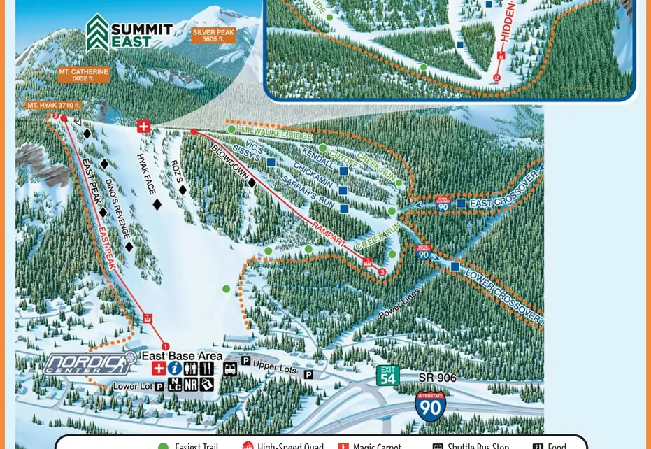 Summit Ski  Map - East