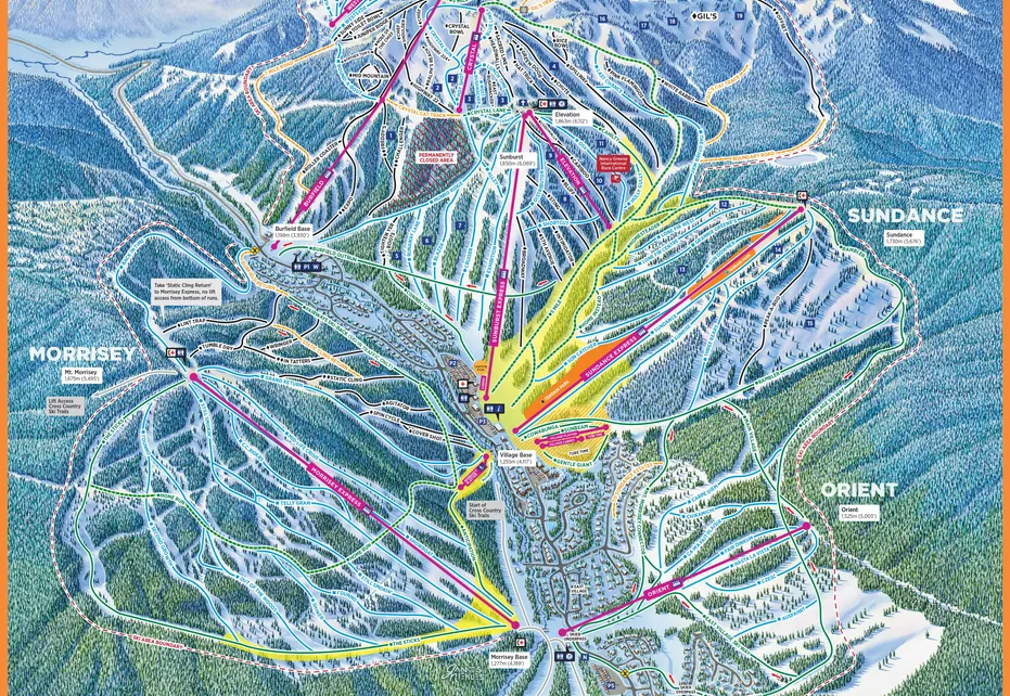 Sun Peaks Ski Map