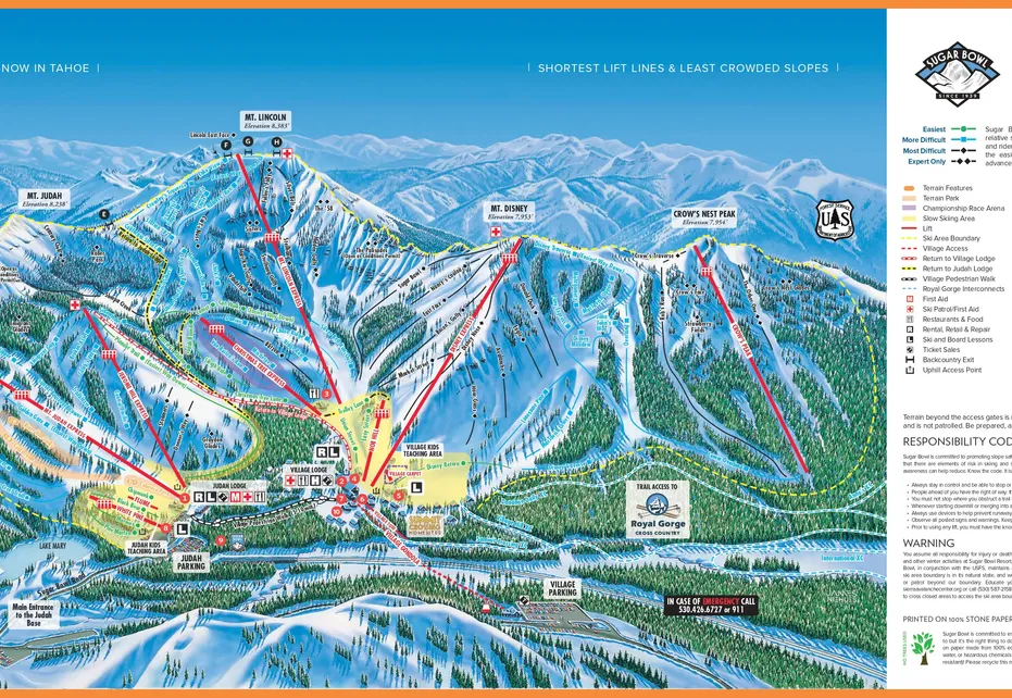 Sugar Bowl Ski  Map